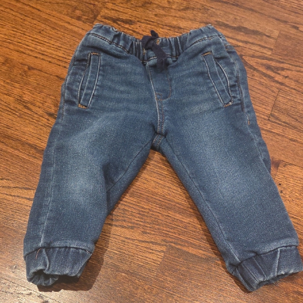 7 For All Mankind Kids Blue Denim Joggers